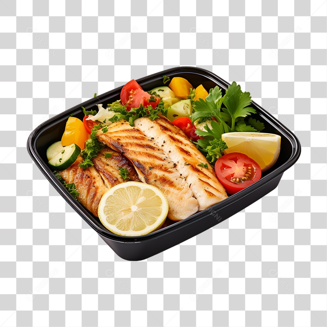 Marmita com Comida e Petiscos PNG Transparente