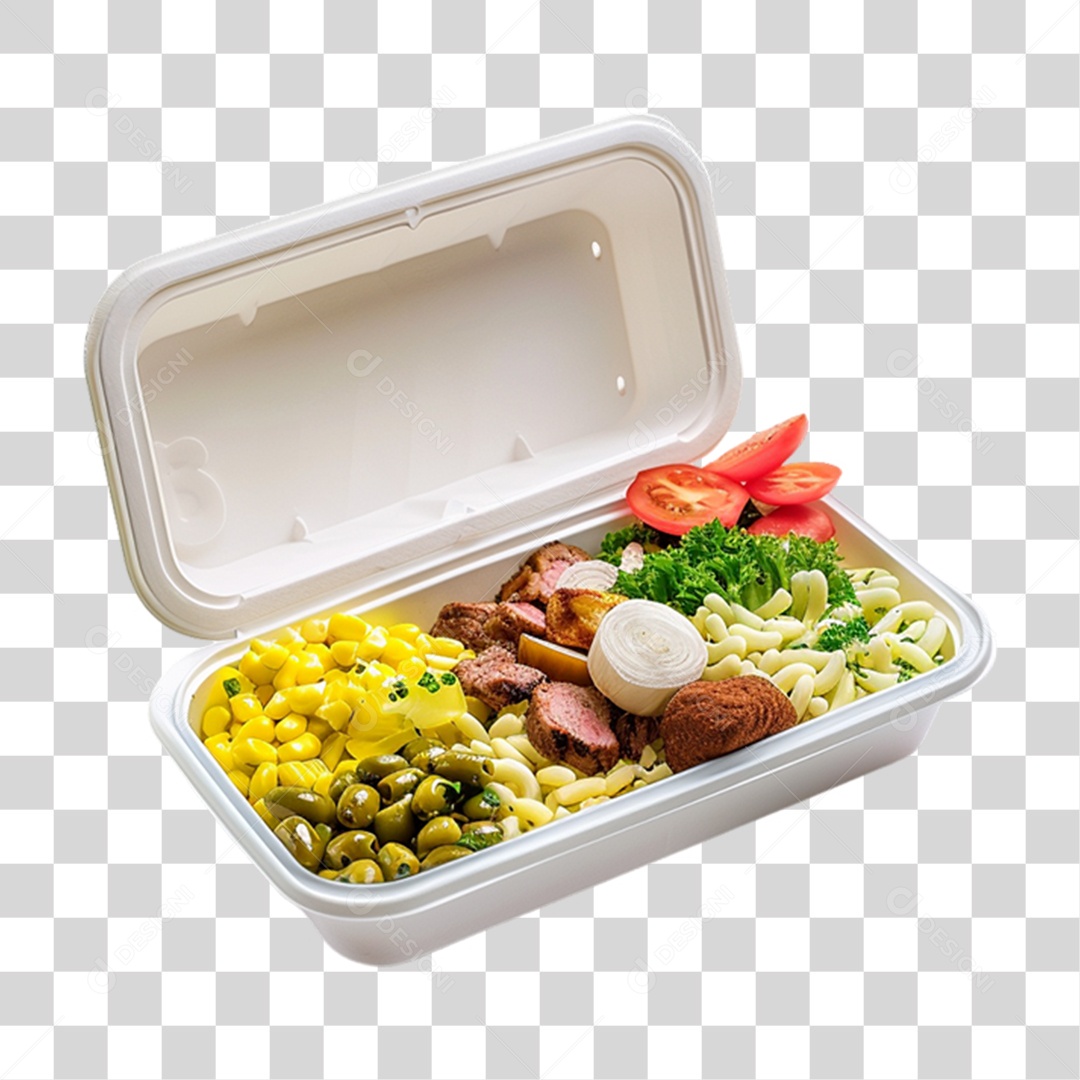 Marmita com Comida e Petiscos PNG Transparente