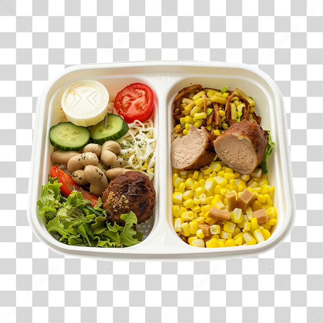 Marmita com Comida e Petiscos PNG Transparente