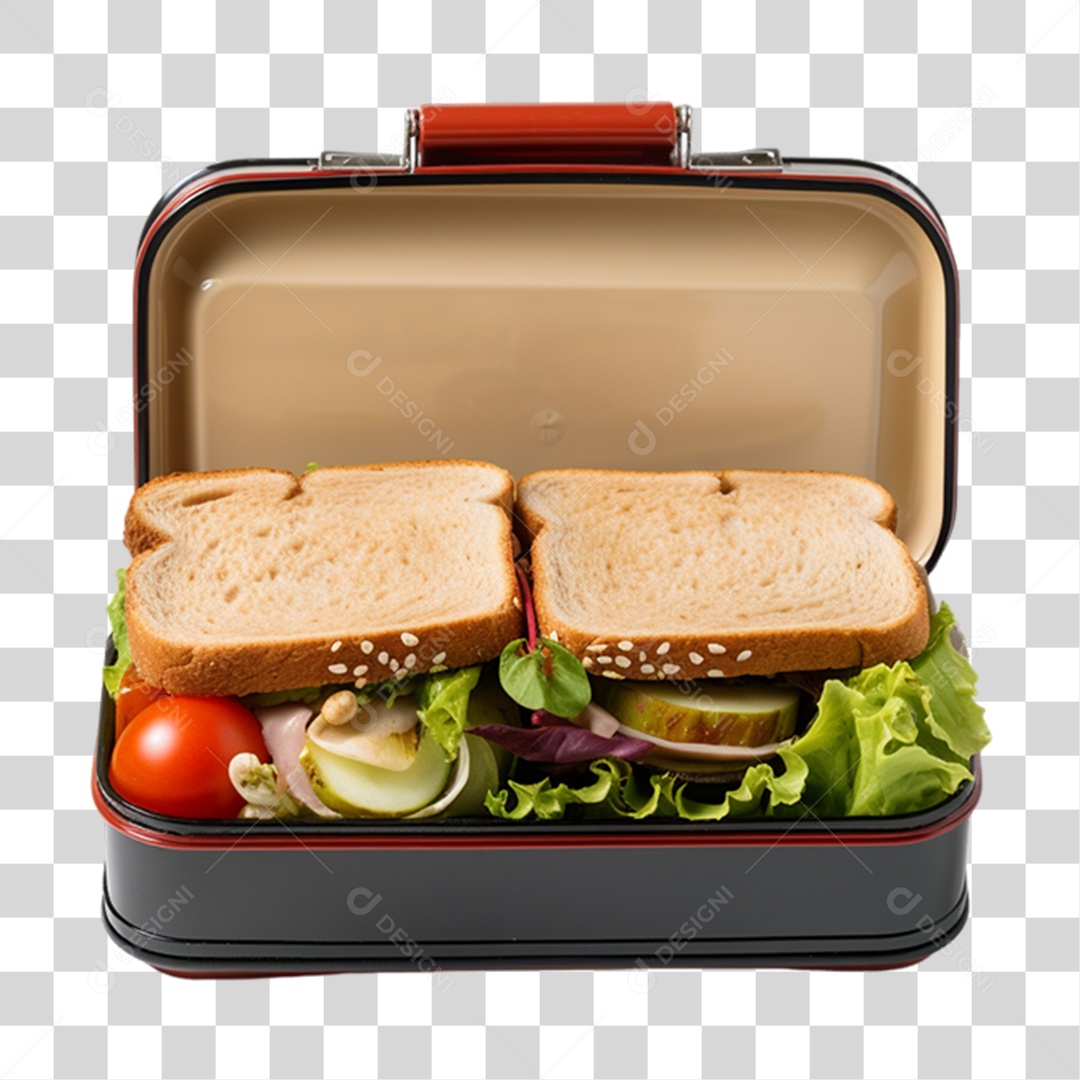 Marmita com Comida e Petiscos PNG Transparente