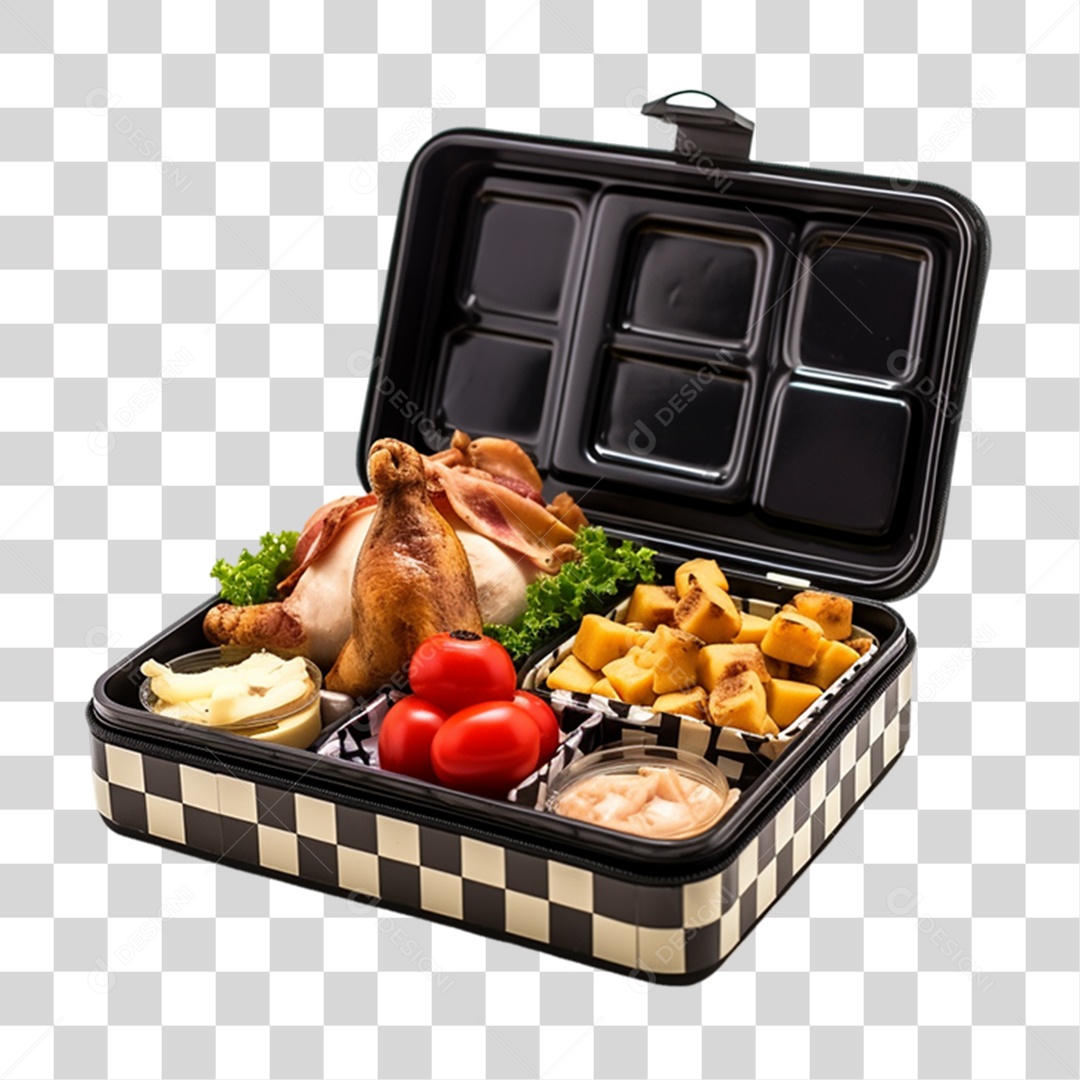 Marmita com Comida e Petiscos PNG Transparente