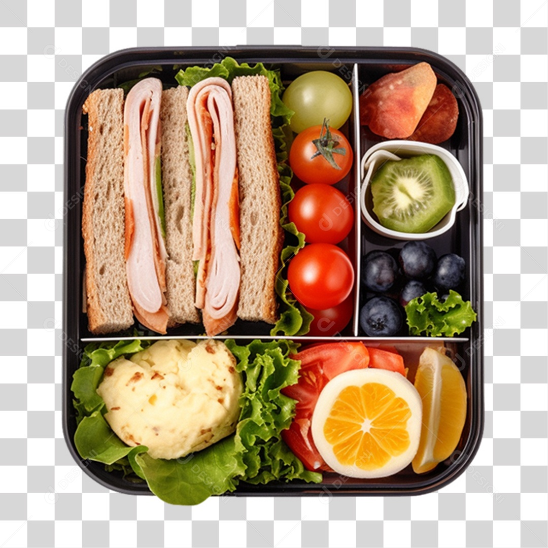 Marmita com Comida e Petiscos PNG Transparente