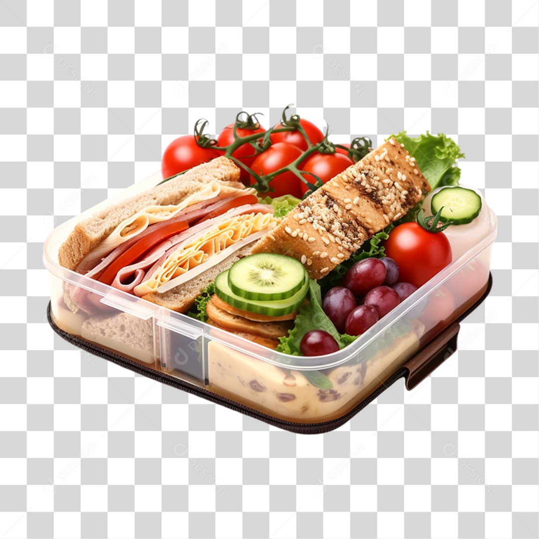 Marmita com Comida e Petiscos PNG Transparente