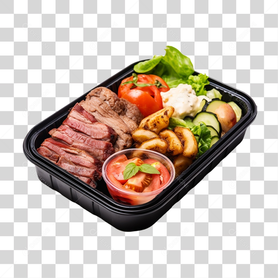 Marmita com Comida e Petiscos PNG Transparente