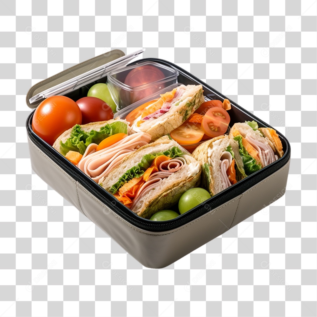 Marmita com Comida e Petiscos PNG Transparente