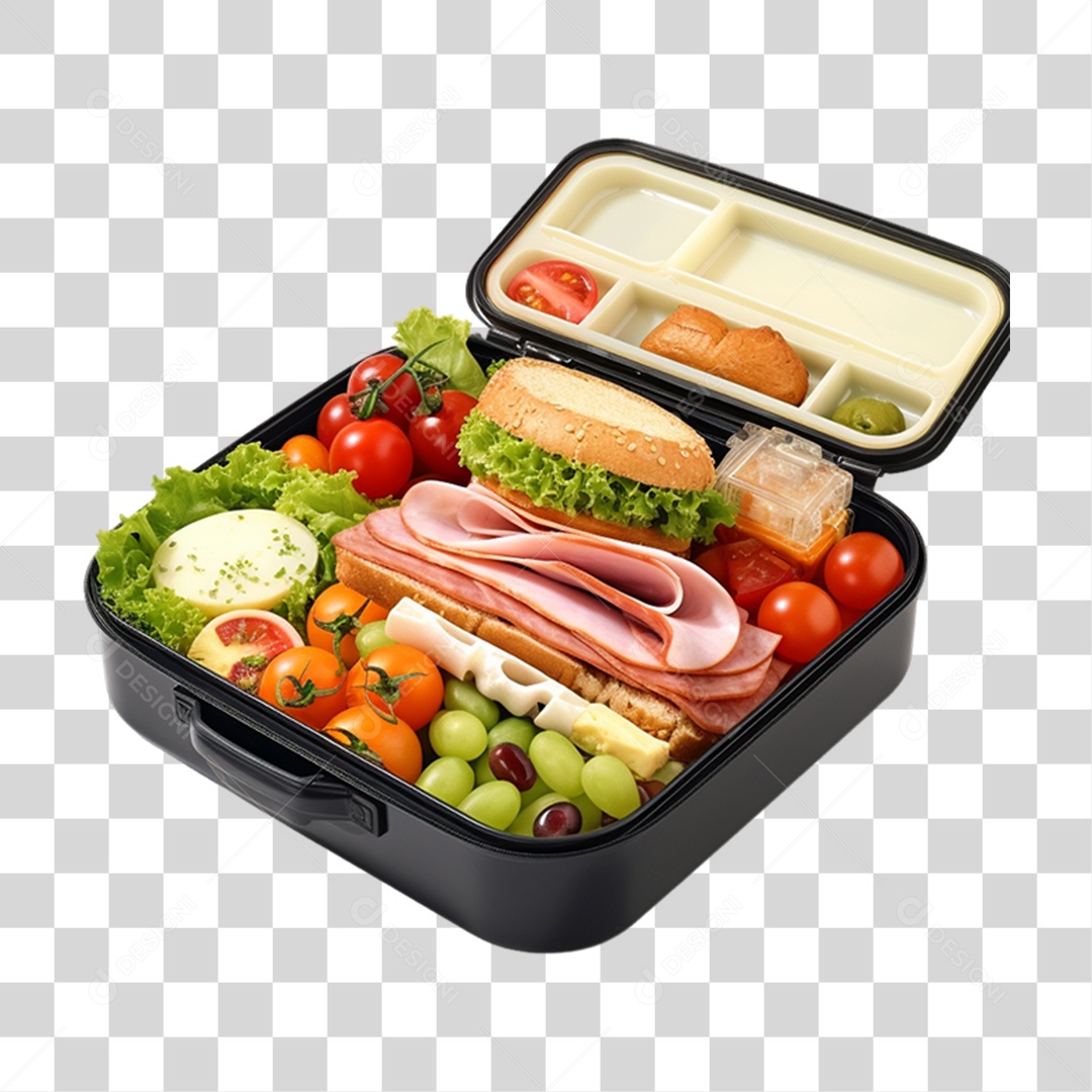 Marmita com Comida e Petiscos PNG Transparente
