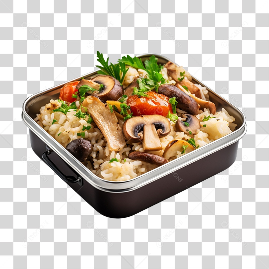 Marmita com Comida e Petiscos PNG Transparente