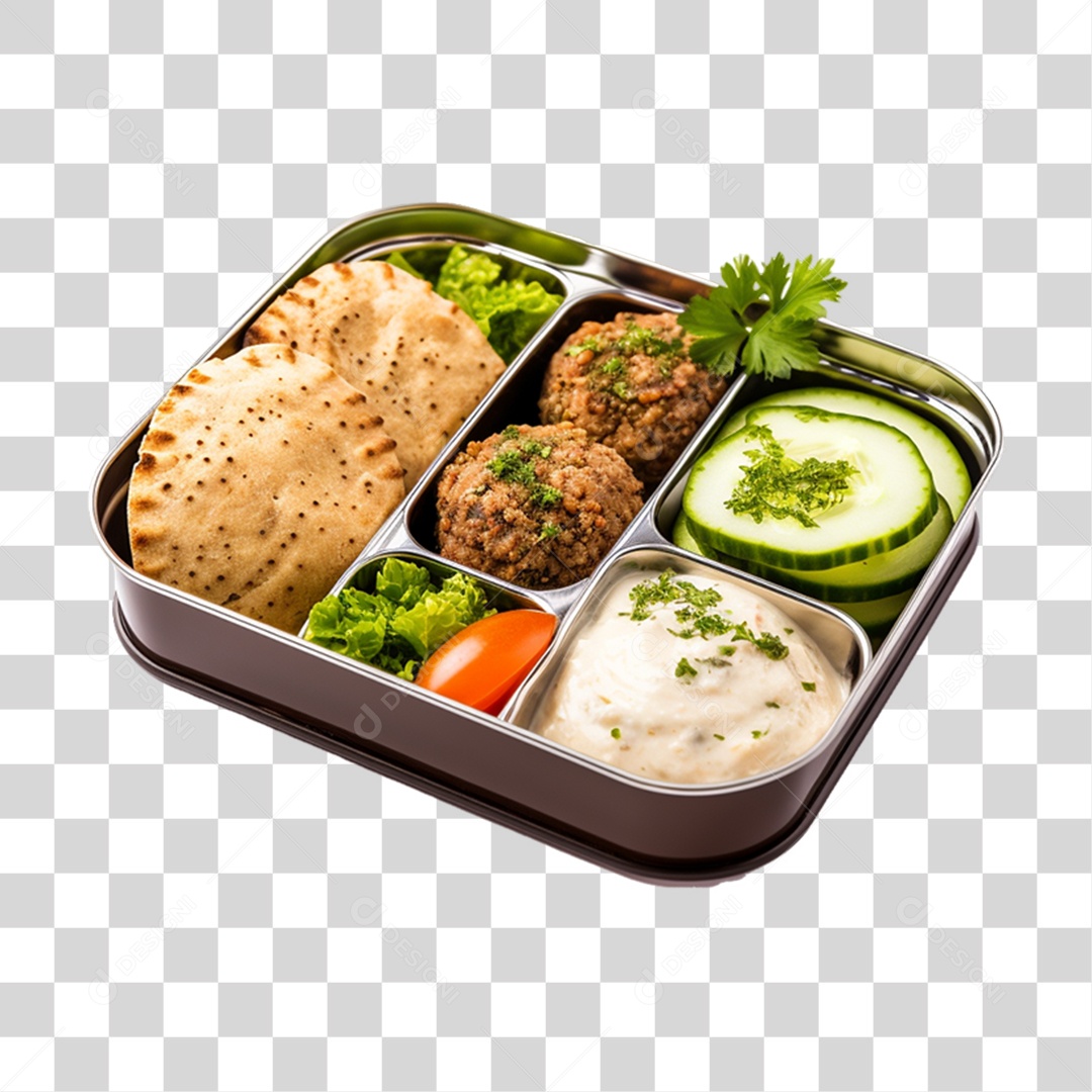 Marmita com Comida e Petiscos PNG Transparente