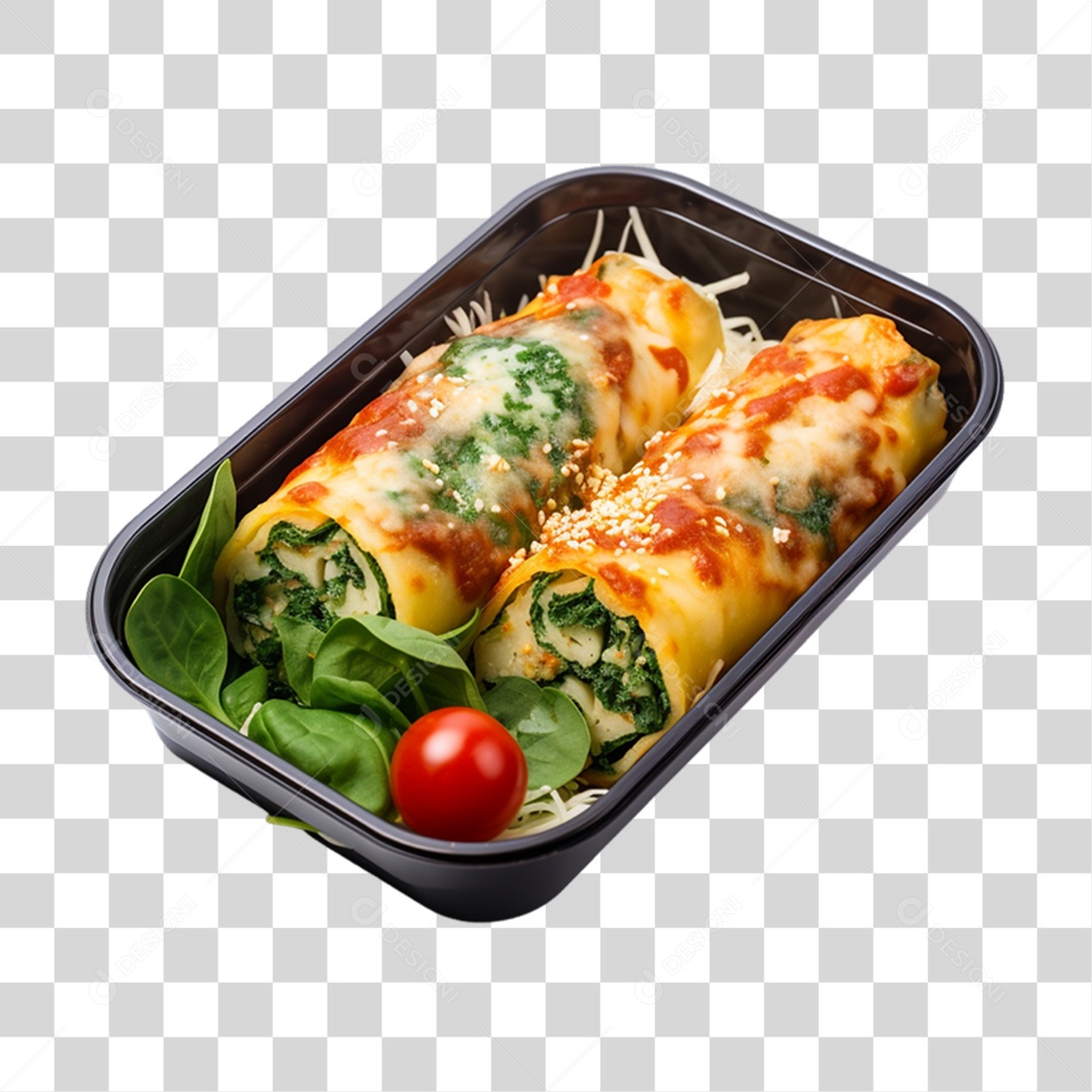 Marmita com Comida e Petiscos PNG Transparente