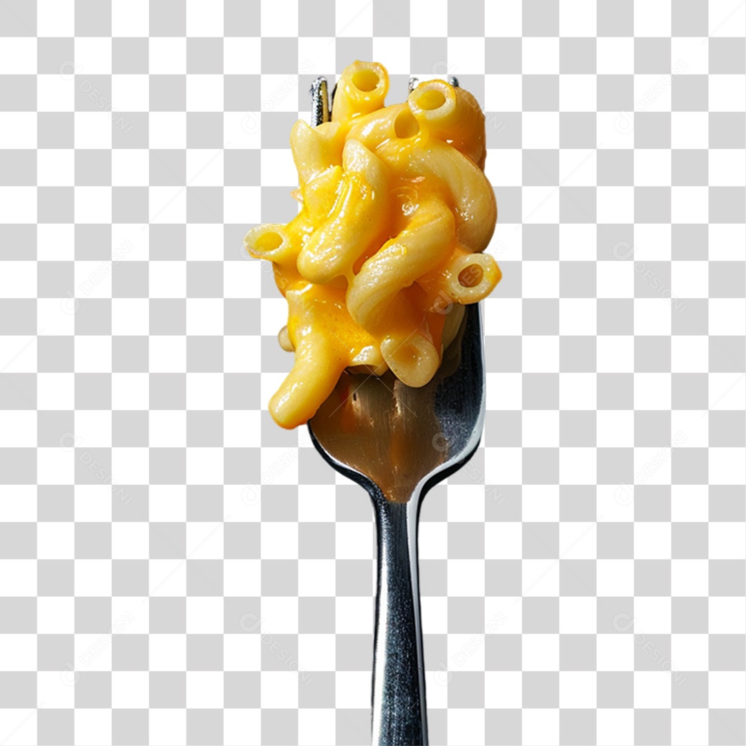 Garfo com Comidas PNG Transparente