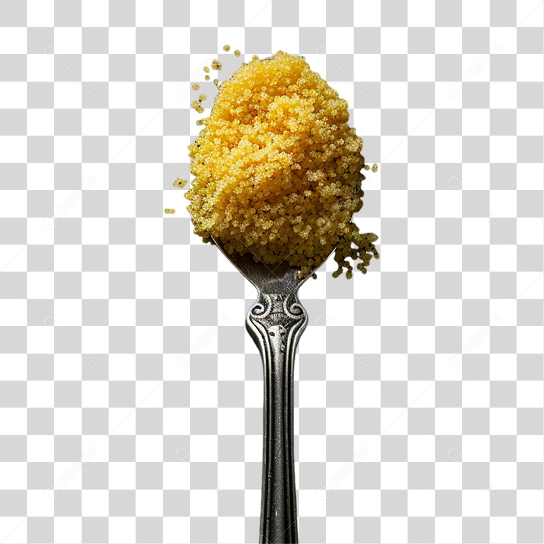 Garfo com Comidas PNG Transparente