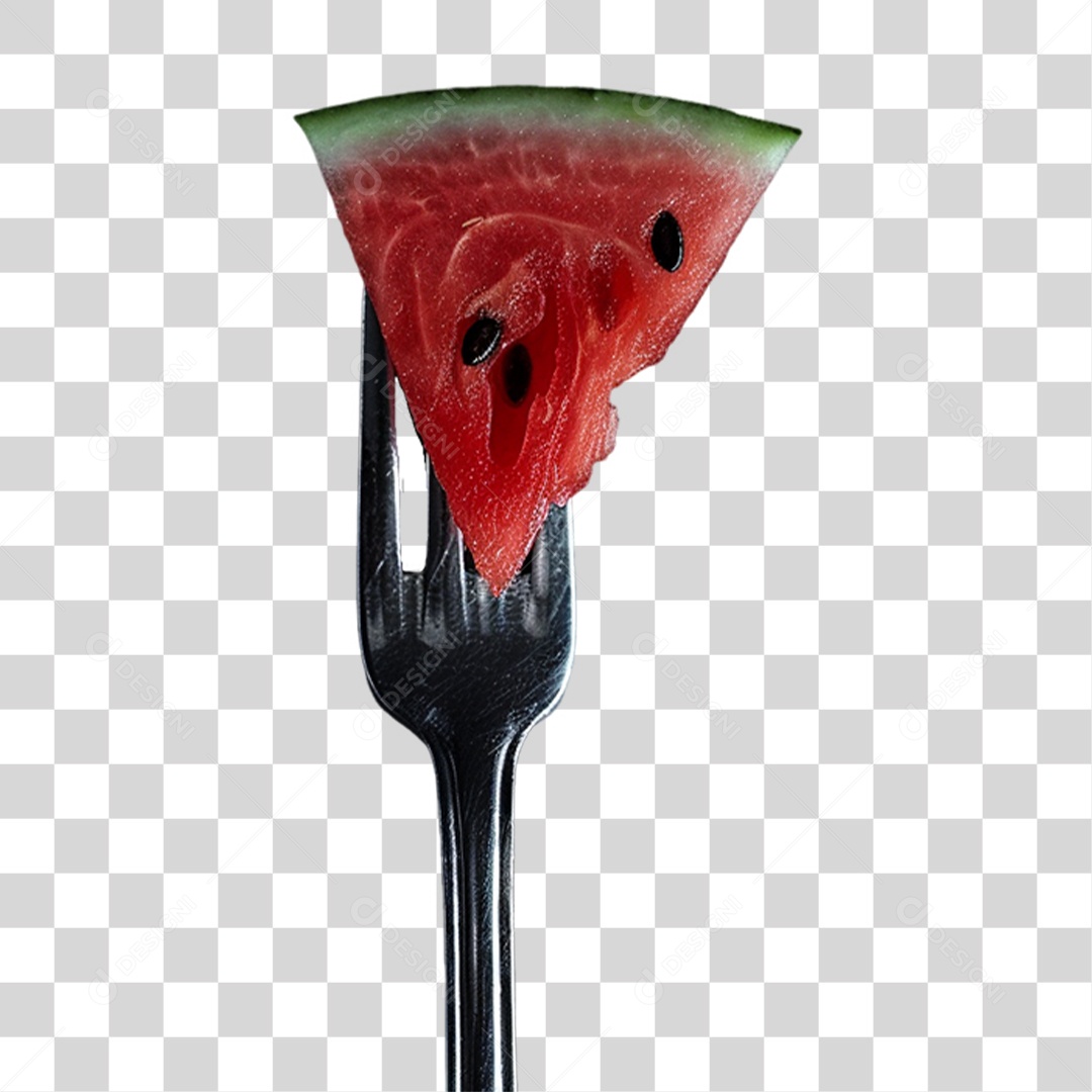 Garfo com Comidas PNG Transparente