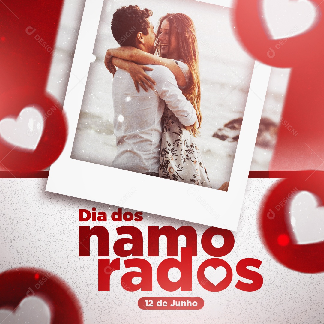 Feliz Dia dos Namorados 12 de Junho Social Media PSD Editável