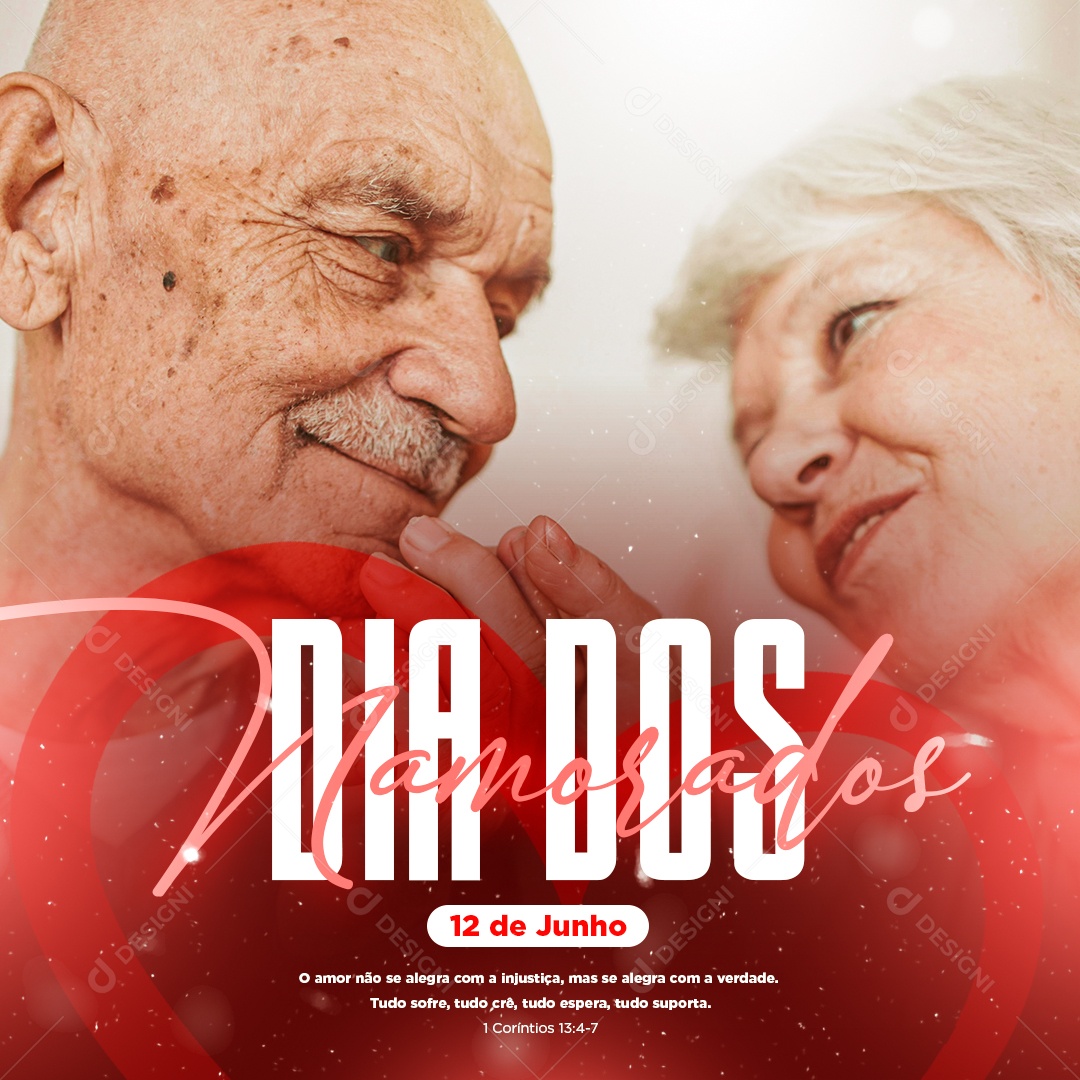 Feliz Dia dos Namorados 12 de Junho Social Media PSD Editável