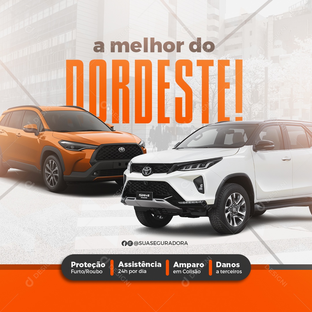 Seguradora A Melhor do Nordeste Social Media PSD Editavel