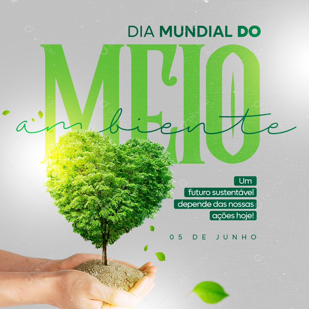 Dia Mundial do Meio Ambiente 5 de Junho um Futuro Sustentável Social Media PSD Editável