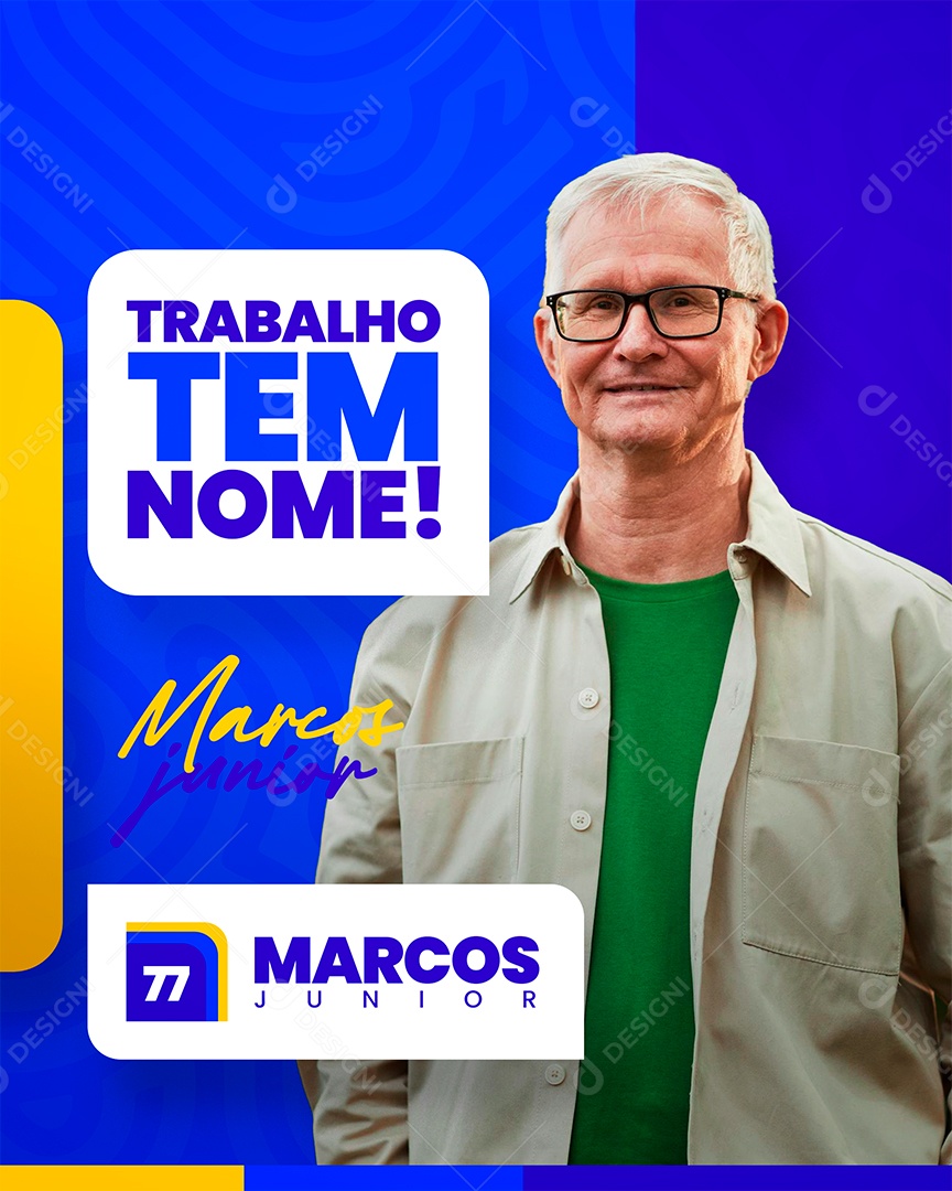 Campanha Eleitoral Política Eleição Trabalho Prefeito Vereador Social Media PSD Editável