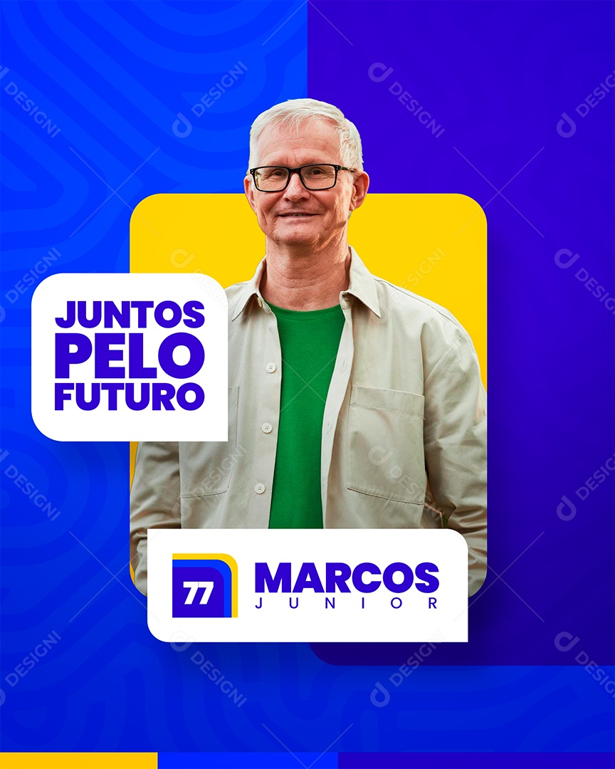 Campanha Eleitoral Política Eleição Juntos Prefeito Vereador Social Media PSD Editável