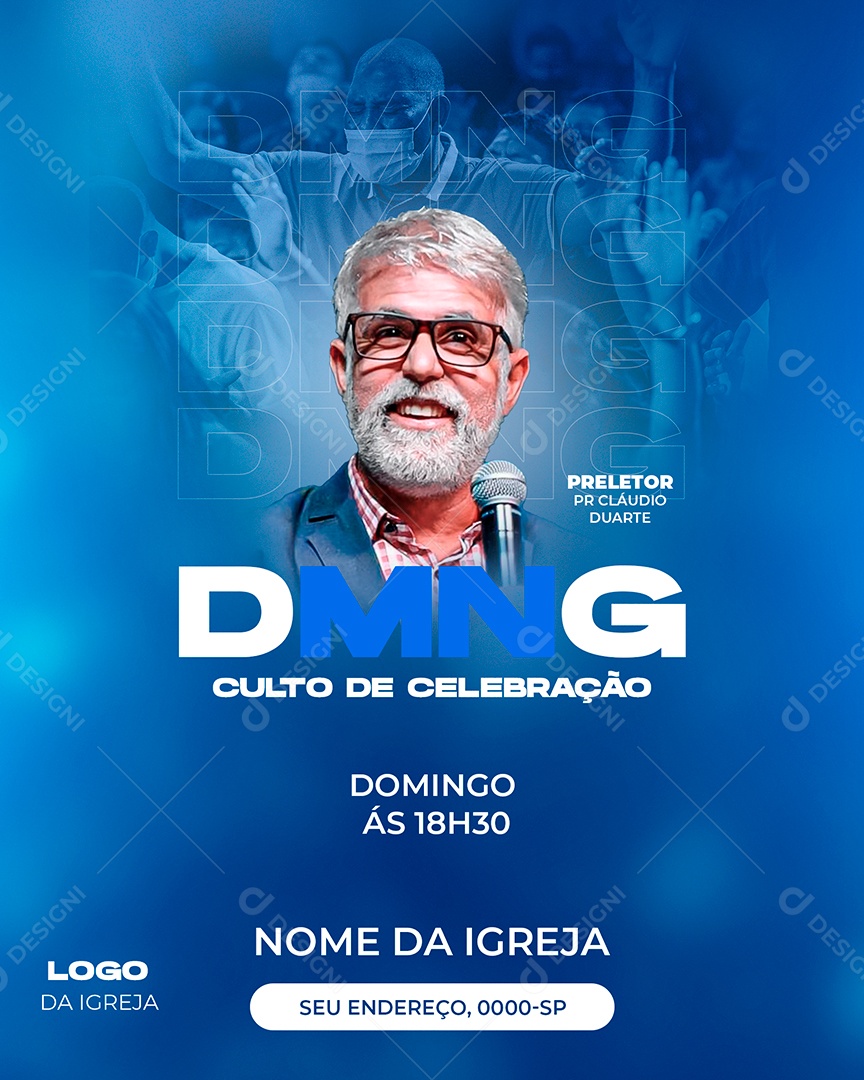 Culto de Celebração DMNG Culto de Celebração Social Media PSD Editável