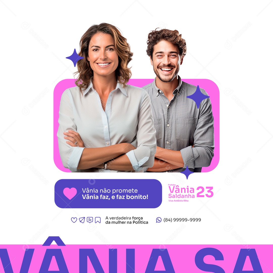 Politica Prefeita Vânia Não Promete Vânia Faz Social Media PSD Editável