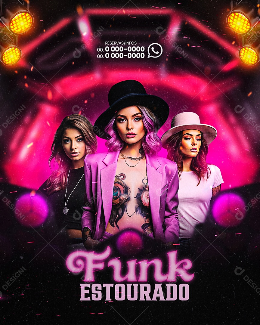 Flyer Funk Estourado Social Media PSD Editável