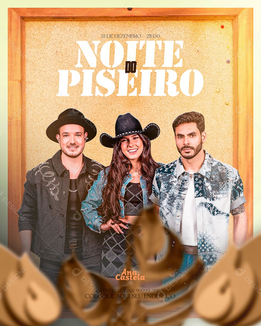 Social Media Noite do Piseiro PSD Editável