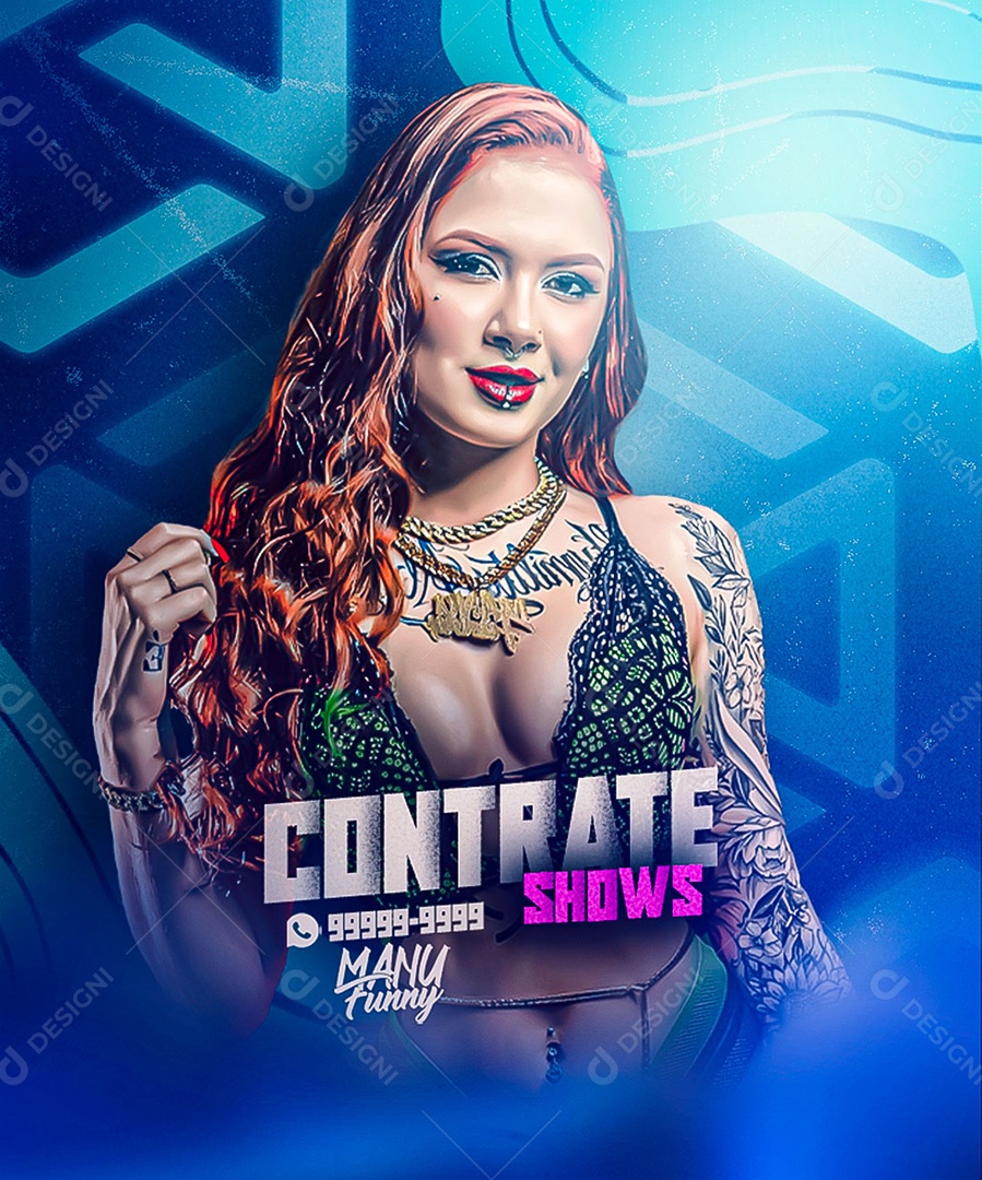 Social Media Cantora de Funk PSD Editável