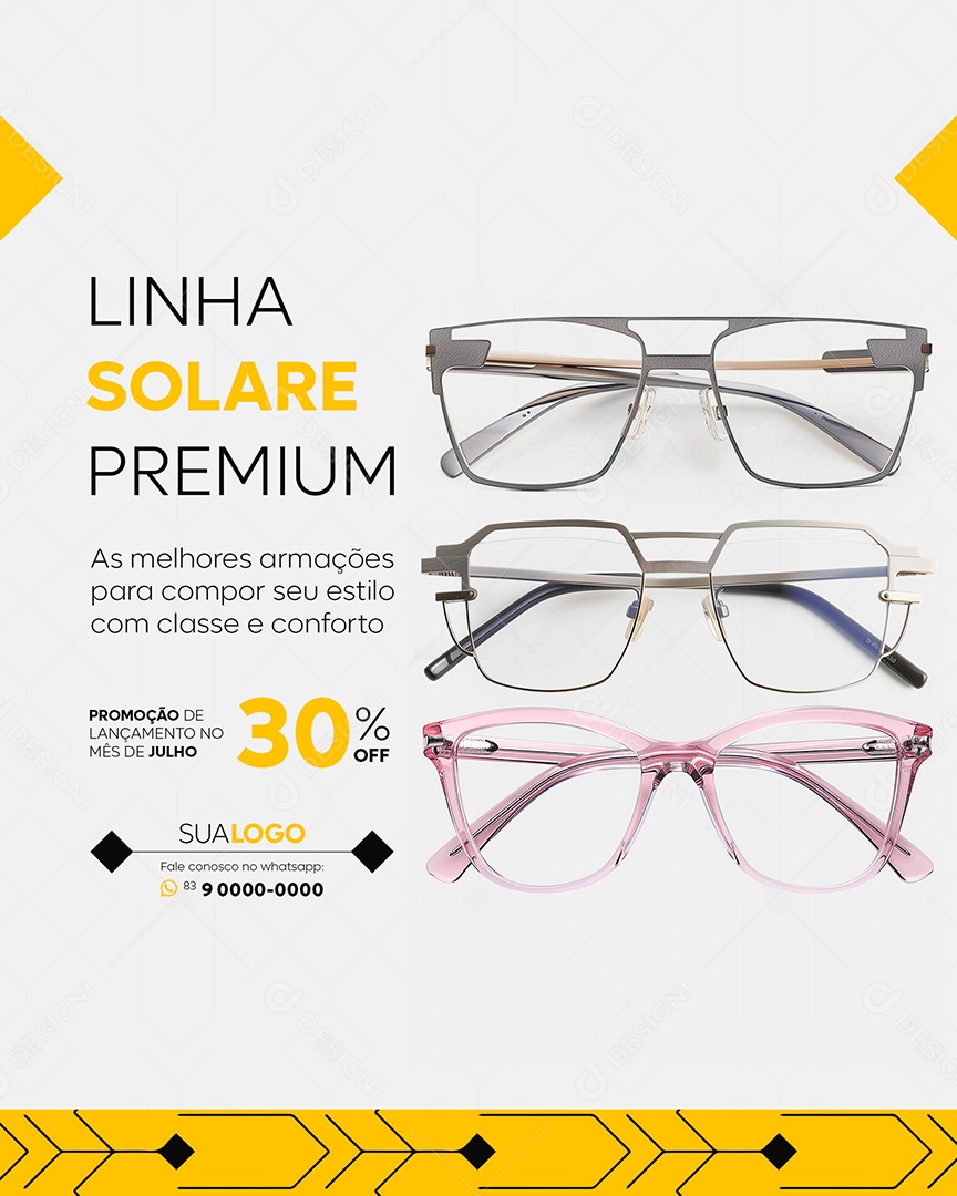 Linha Solare Promoção de Lançamento Social Media PSD Editável