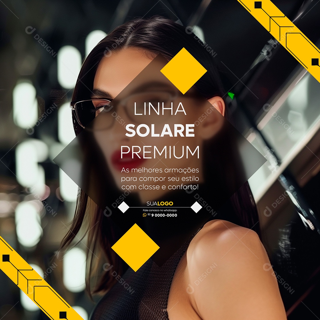 Feed Linha Solare as Melhores Armações Social Media PSD Editável