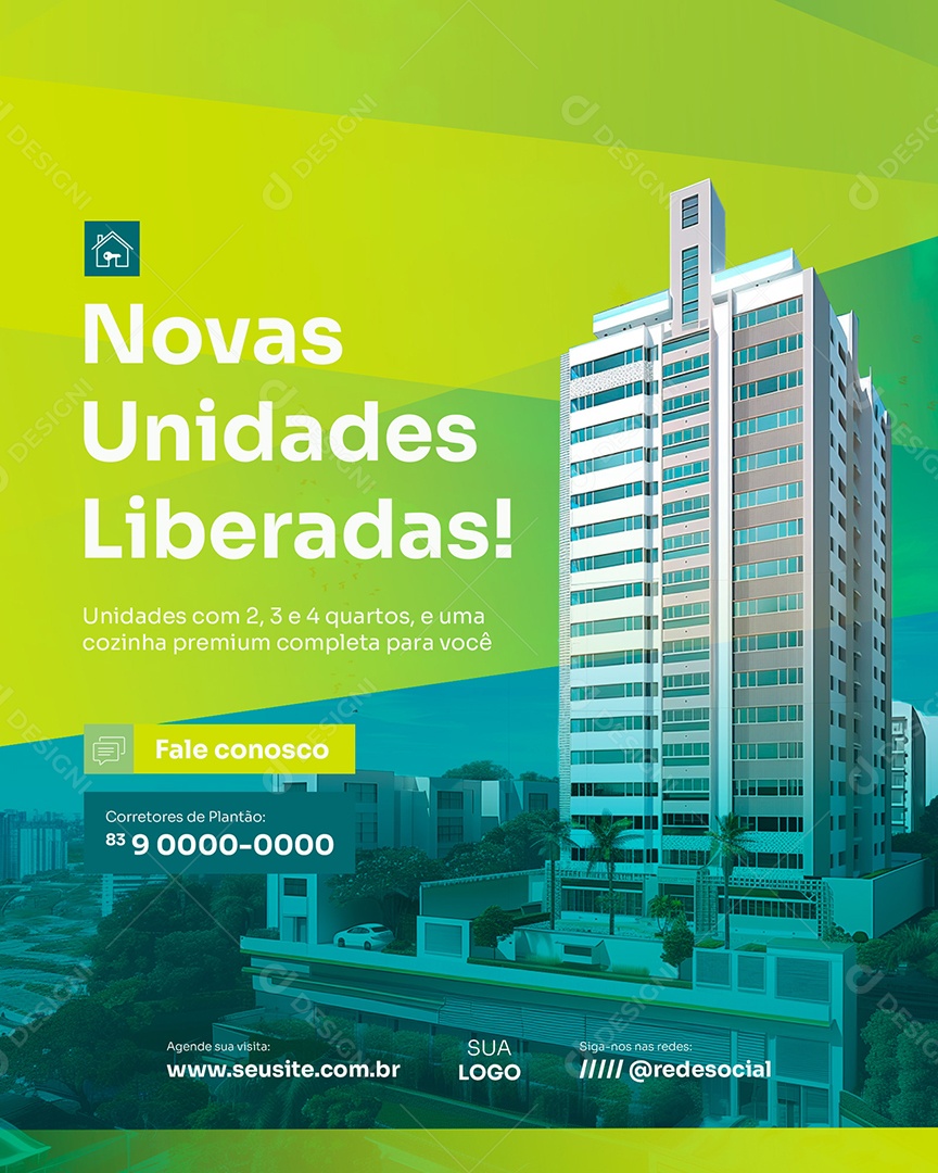 Novas Undades Liberadas Social Media PSD Editável