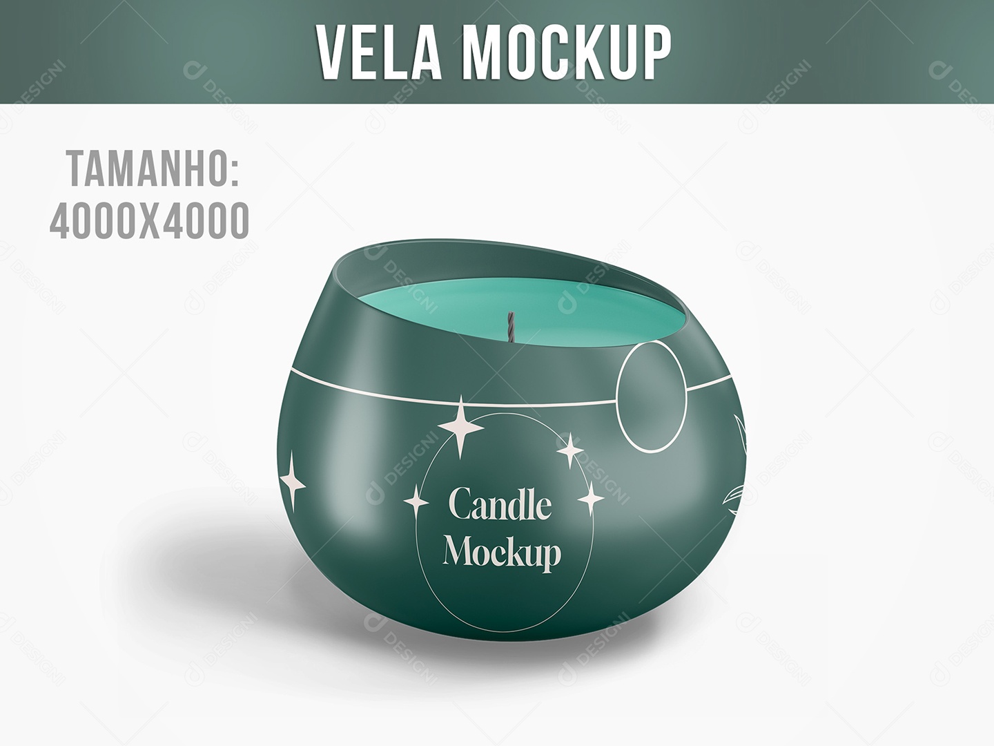 Vela Aromática Mockup Decoração Cheiro PSD