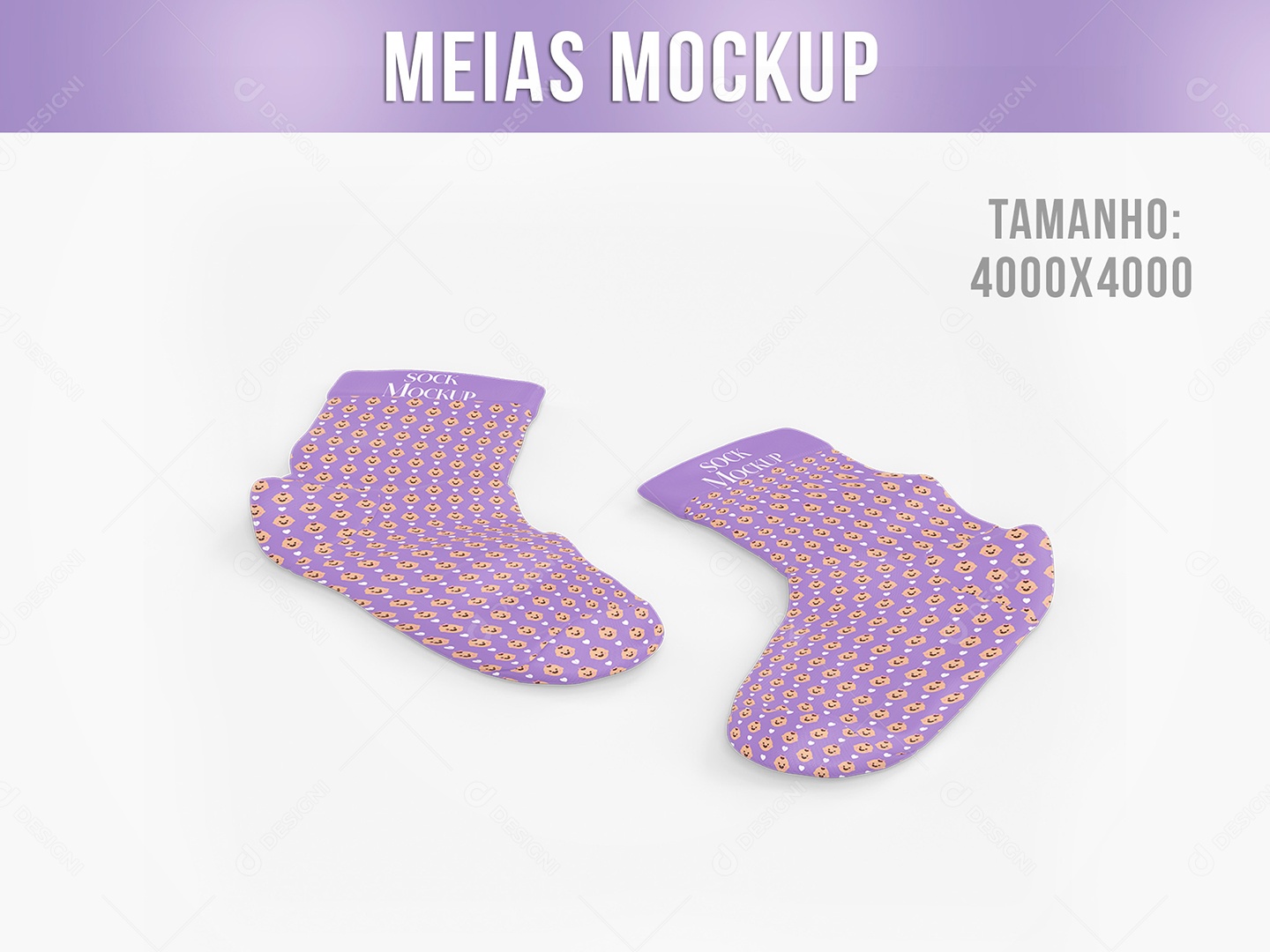 Meias Mockup Vestir Calçado Tênis Pé Sapato Acessório PSD