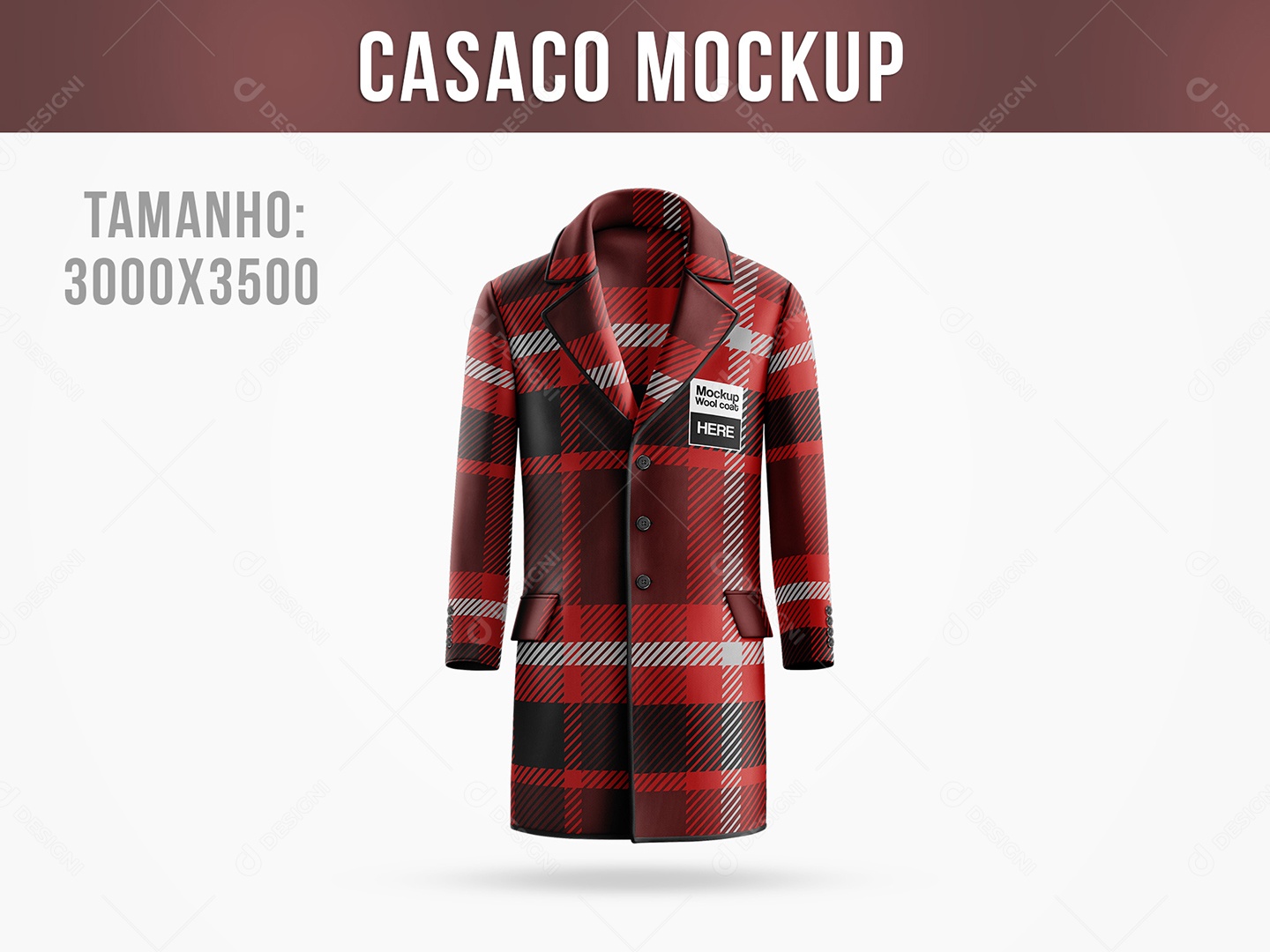 Casaco de Lã Mockup Jaqueta Frio Vestuário Roupa Vestir Agasalhos Estilo PSD