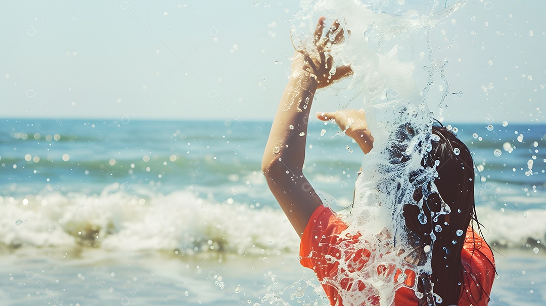 O cheiro de protetor solar e água salgada no mar