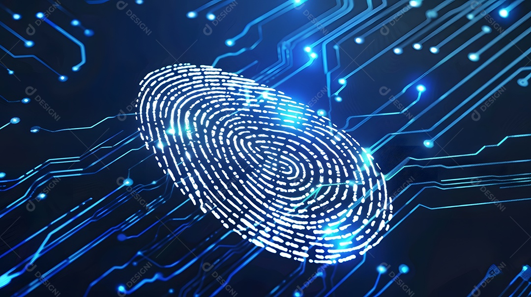 Uma digitalização de impressões digitais para acesso seguro