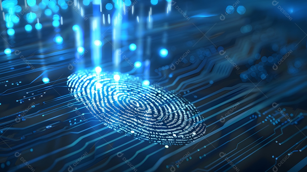 Uma digitalização de impressões digitais para acesso seguro