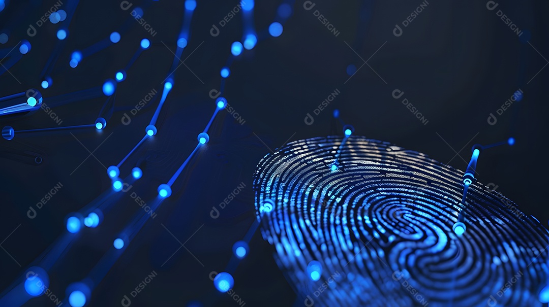 Uma digitalização de impressões digitais para acesso seguro