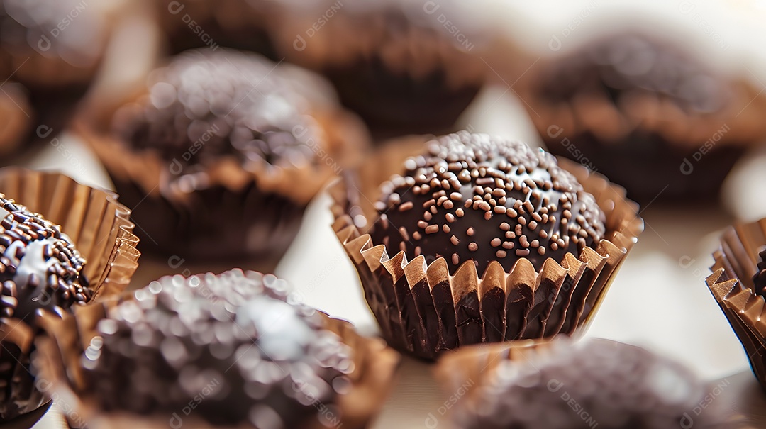 Uma popular trufa de chocolate brasileira