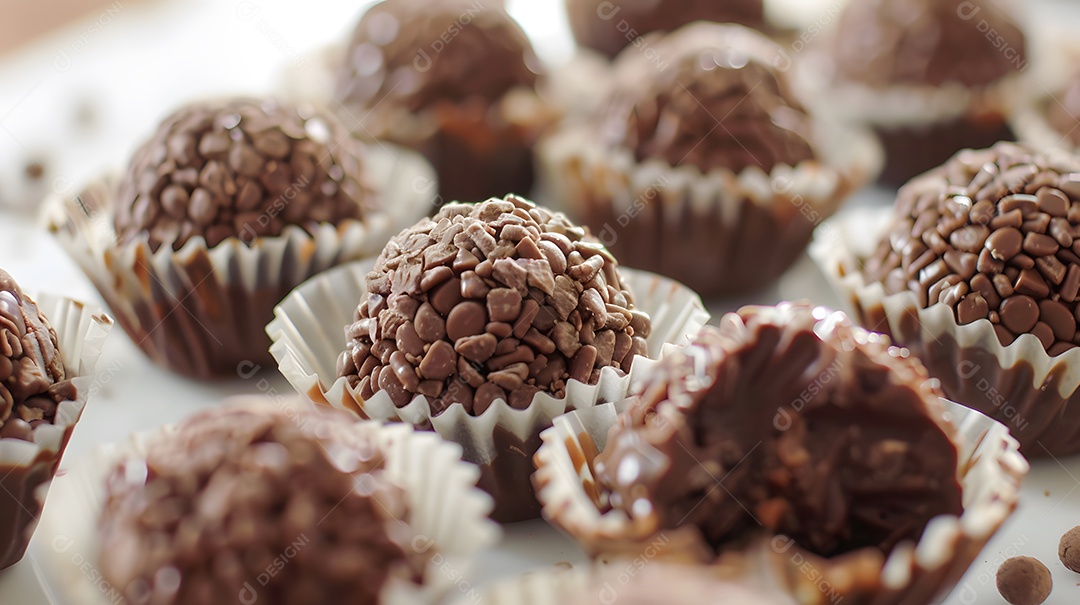 Uma popular trufa de chocolate brasileira