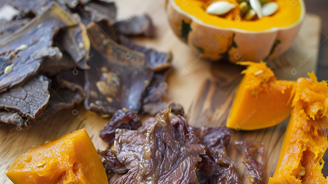 Carne seca com abobora