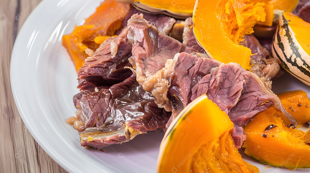 Carne seca com abobora