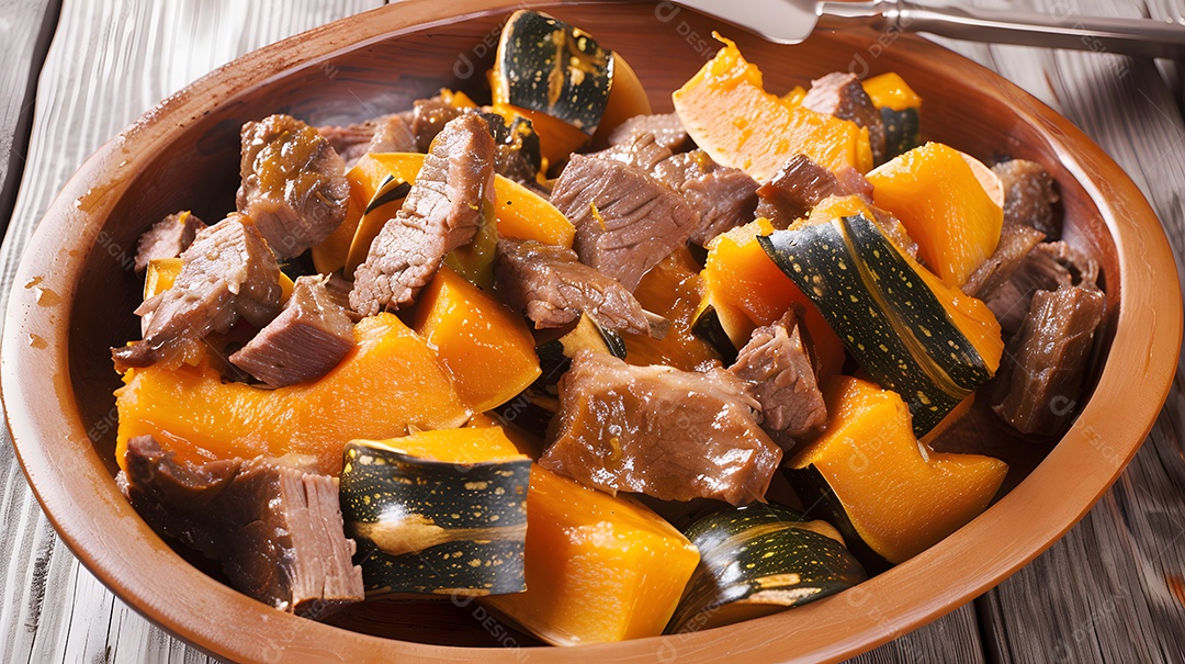 Carne seca com abobora