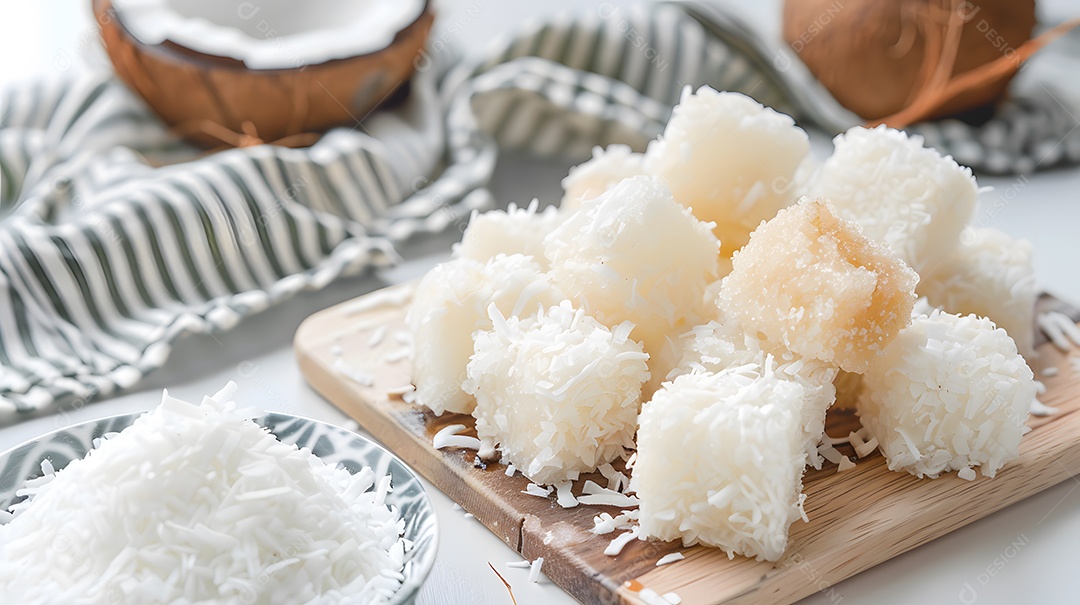 Cocada um doce de coco geralmente feito com açúcar e leite condensado