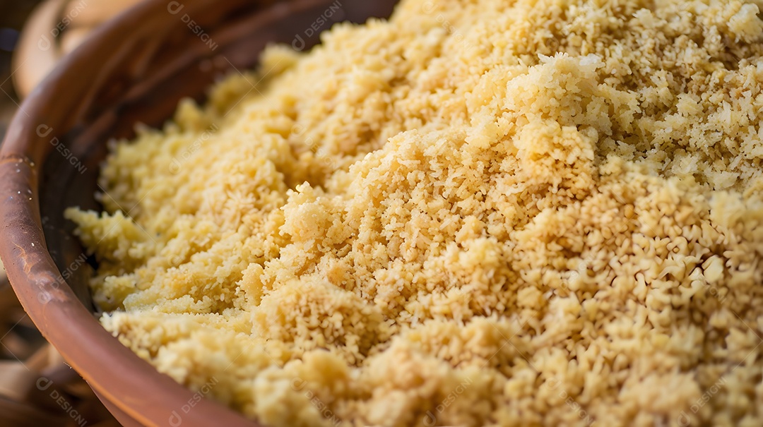 Farofa acompanhamento típico de farinha de mandioca