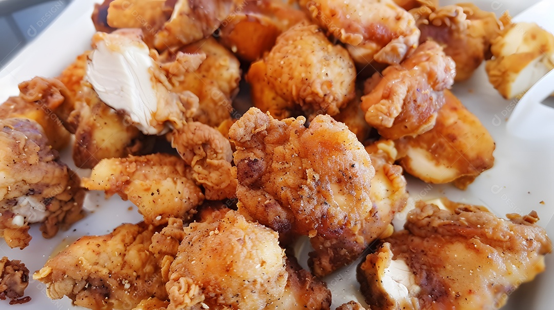 Frango a passarinho pedaços de frango temperados e fritos