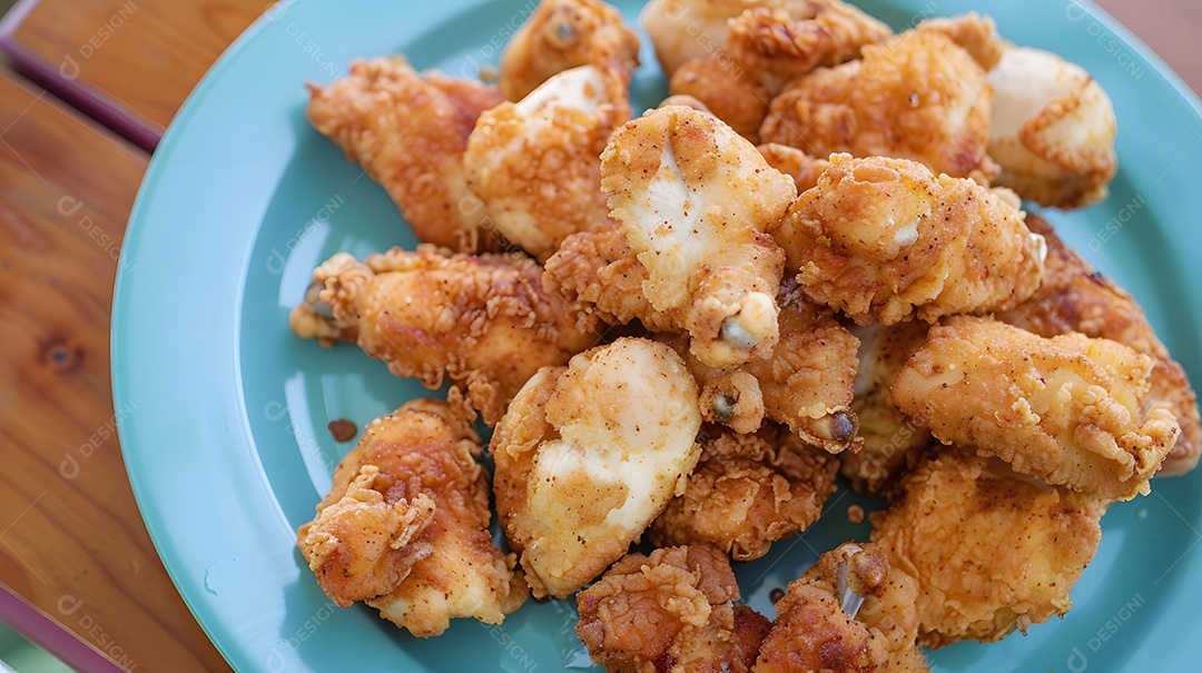 Frango a passarinho pedaços de frango temperados e fritos