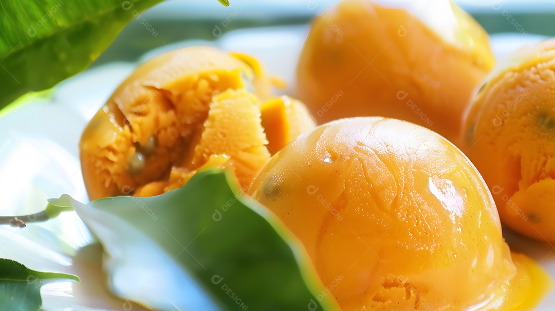 Sorvete de mangaba uma sobremesa refrescante feita com a fruta mangaba