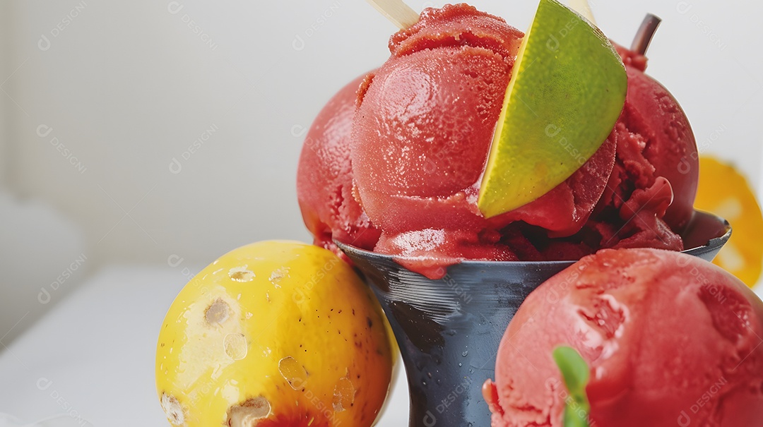 Sorvete de mangaba uma sobremesa refrescante feita com a fruta mangaba