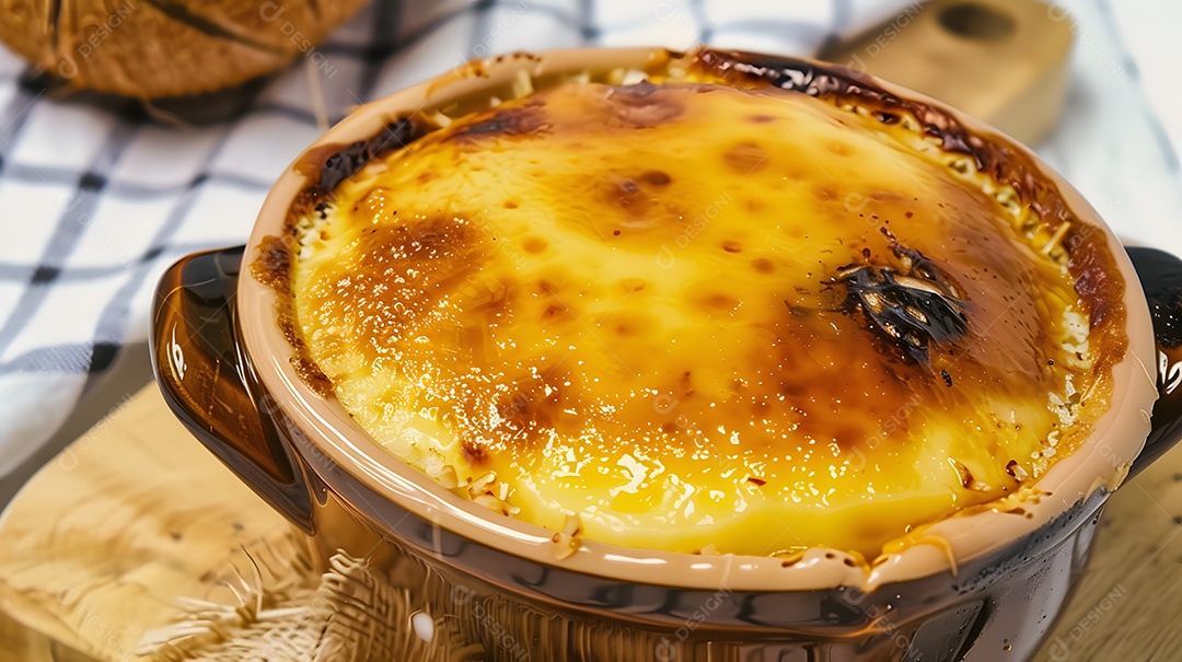 Queijadinha sobremesa assada de coco e queijo