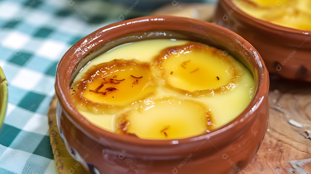 Quindim uma sobremesa doce de creme de coco